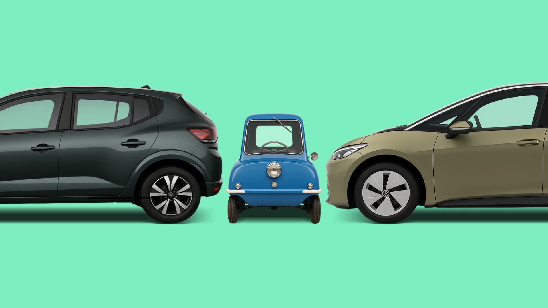 Smallest Car in the World? Peel P50 vs Today’s City Cars (Sandero, Golf & More)