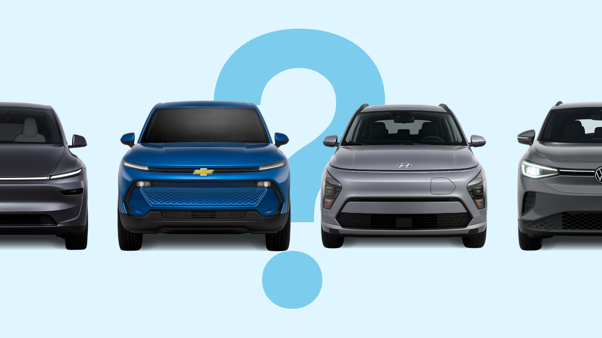 Electric SUV Size Comparison: Tesla Model Y vs VW ID.4 vs Hyundai Kona Electric vs Chevrolet Equinox EV