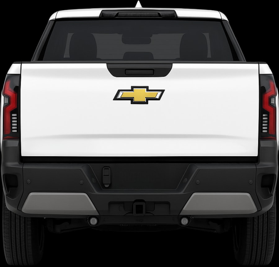 Rear view of the 2024 Chevrolet Silverado EV