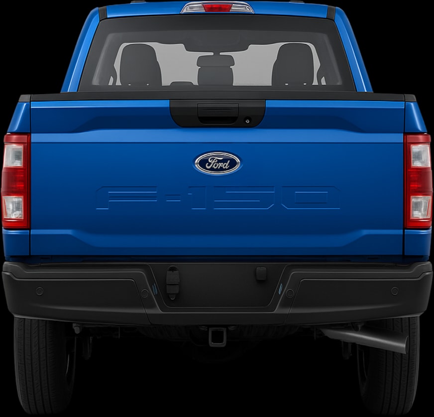 Rear view of the 2024 Ford F-150 Regular Cab 8 4x4