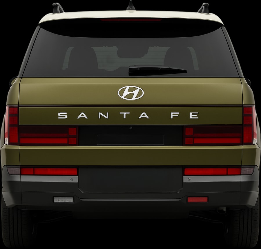 Rear view of the 2023 Hyundai Santa Fe
