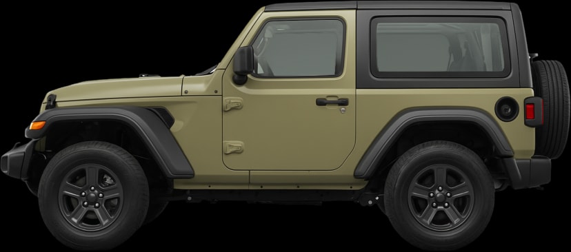 Side view of the 2017 Jeep Wrangler