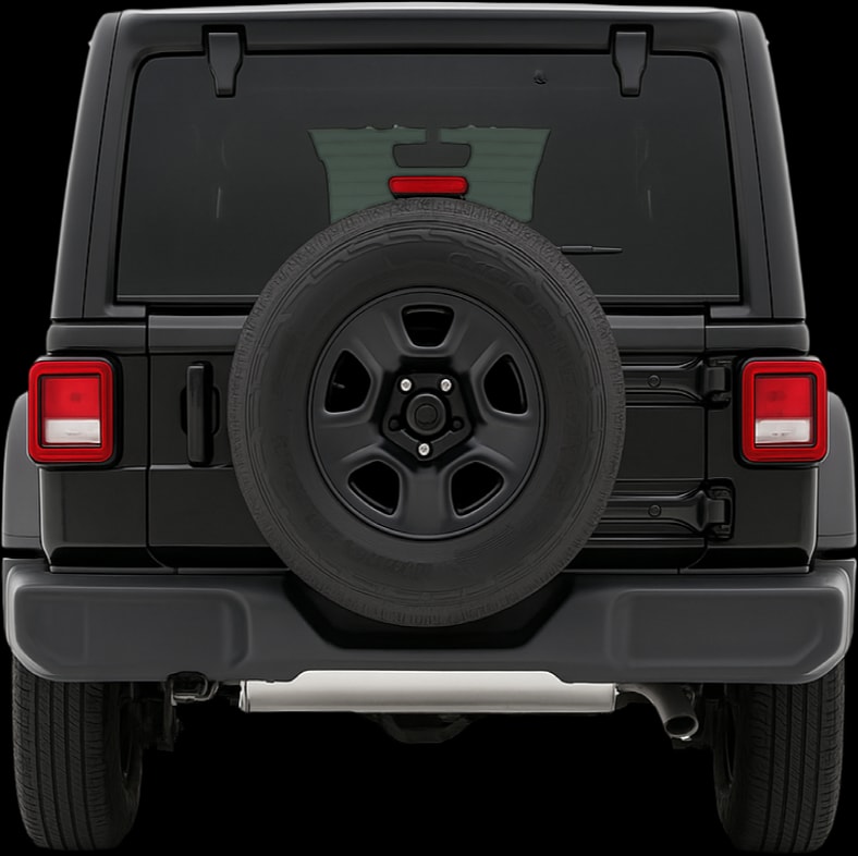 Rear view of the 2017 Jeep Wrangler Unlimited