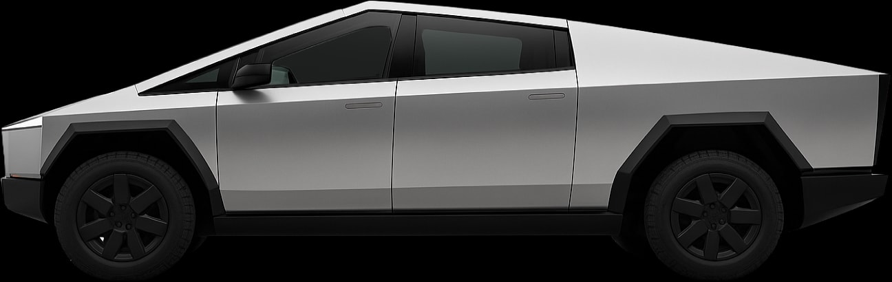 Side view of the 2023 Tesla Cybertruck