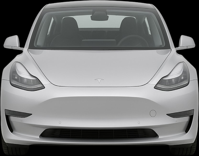 Front view of the 2017 Tesla Model 3