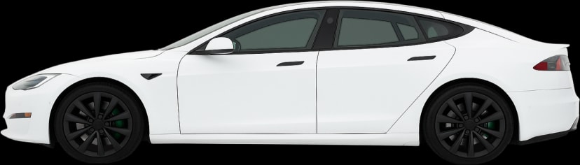 Side view of the 2021 Tesla Model S