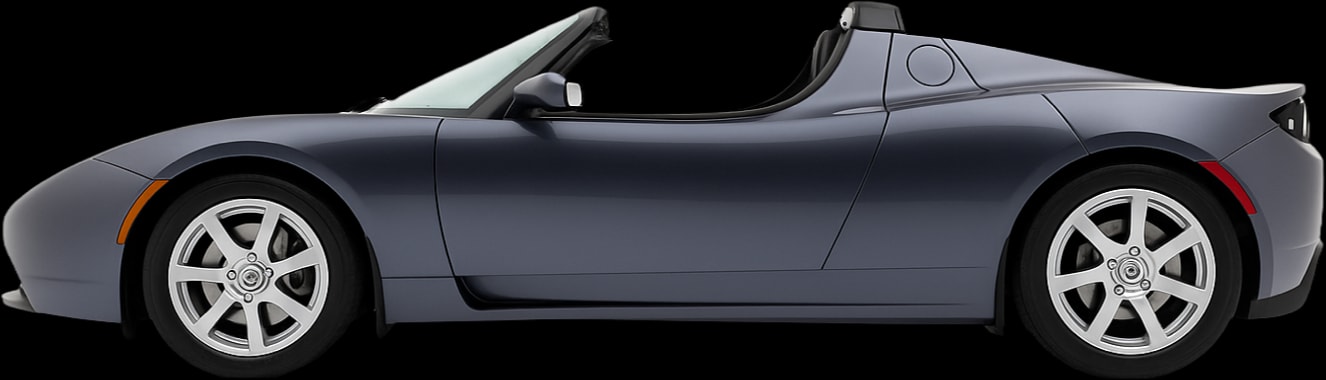 Side view of the 2008 Tesla Roadster