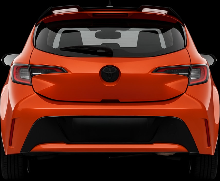 Rear view of the 2023 Toyota Corolla Hatchback