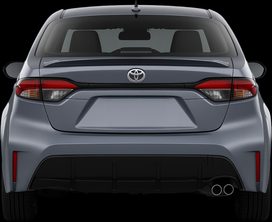 Rear view of the 2023 Toyota Corolla Sedan