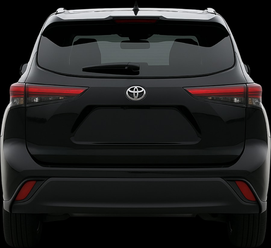 Rear view of the 2020 Toyota Highlander