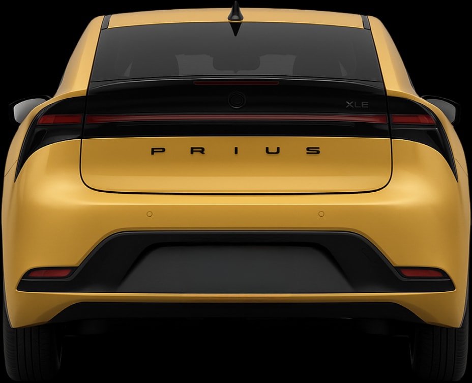 Rear view of the 2022 Toyota Prius