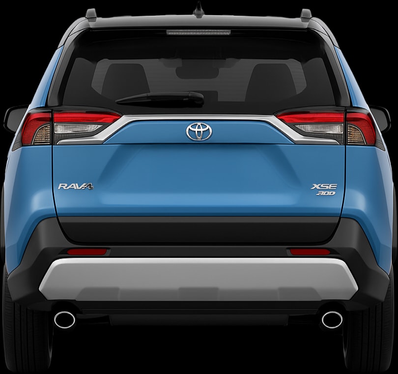Rear view of the 2021 Toyota RAV4