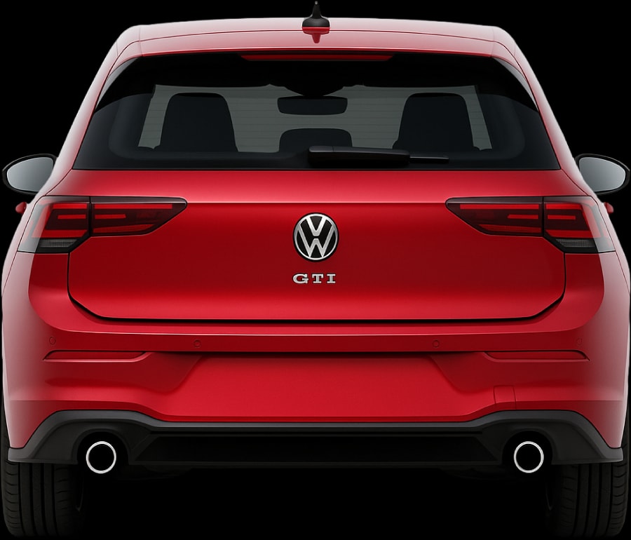 Rear view of the 2024 Volkswagen Golf