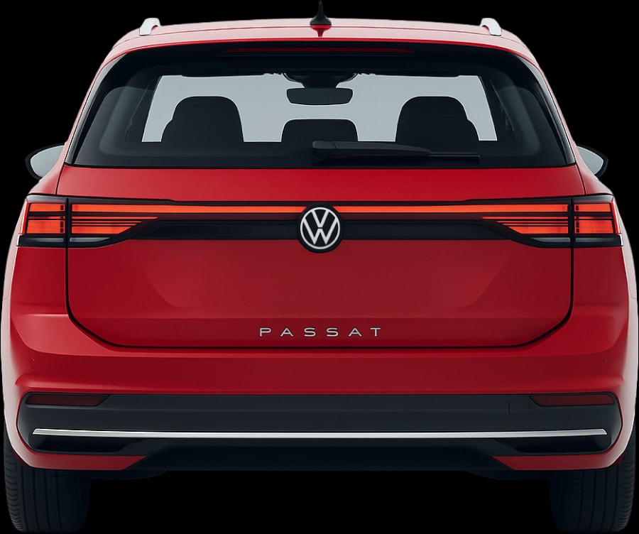 Rear view of the 2023 Volkswagen Passat