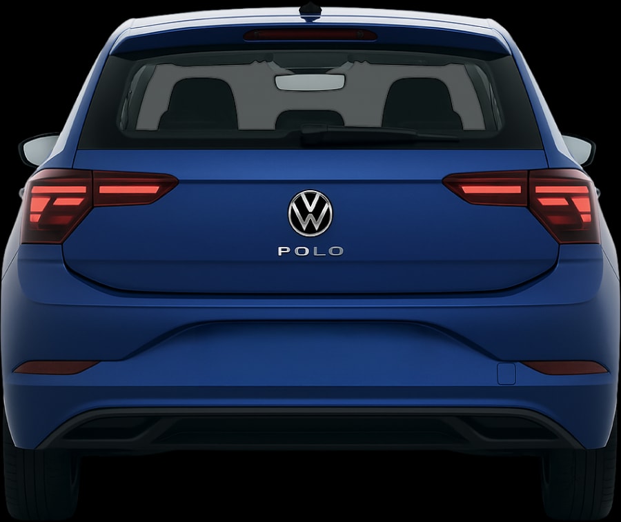 Rear view of the 2021 Volkswagen Polo