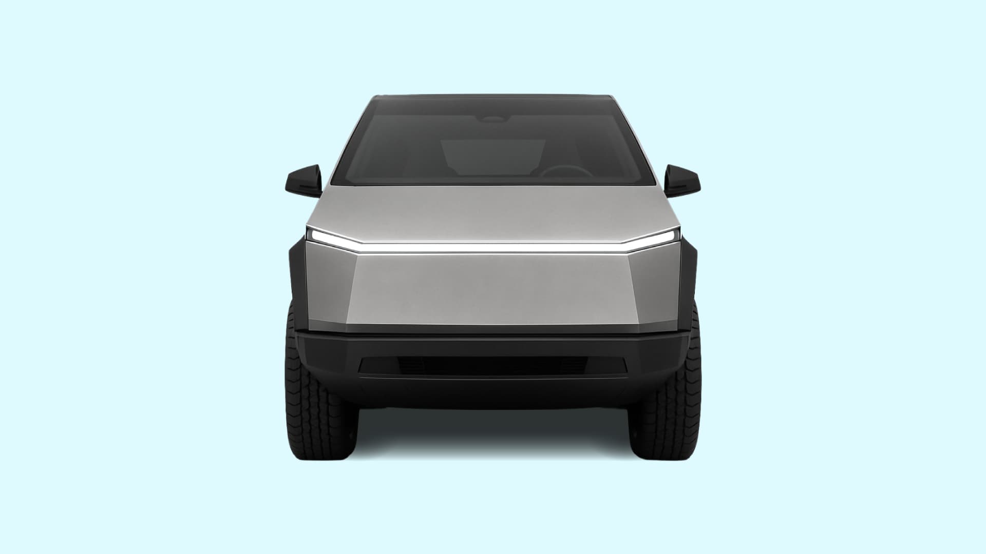 Tesla Cybertruck body width and width including mirrors comparison
