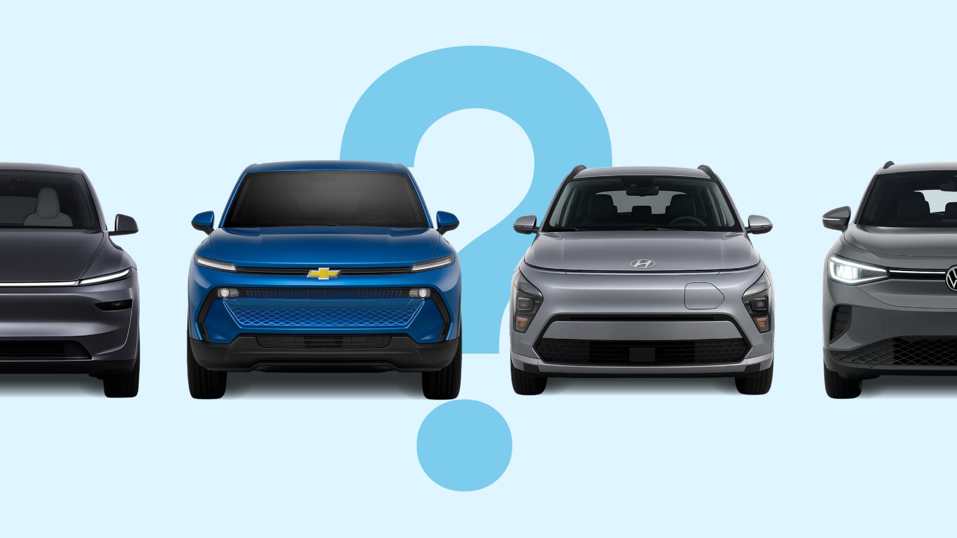 Electric SUV Size Comparison: Tesla Model Y vs VW ID.4 vs Hyundai Kona Electric vs Chevrolet Equinox EV
