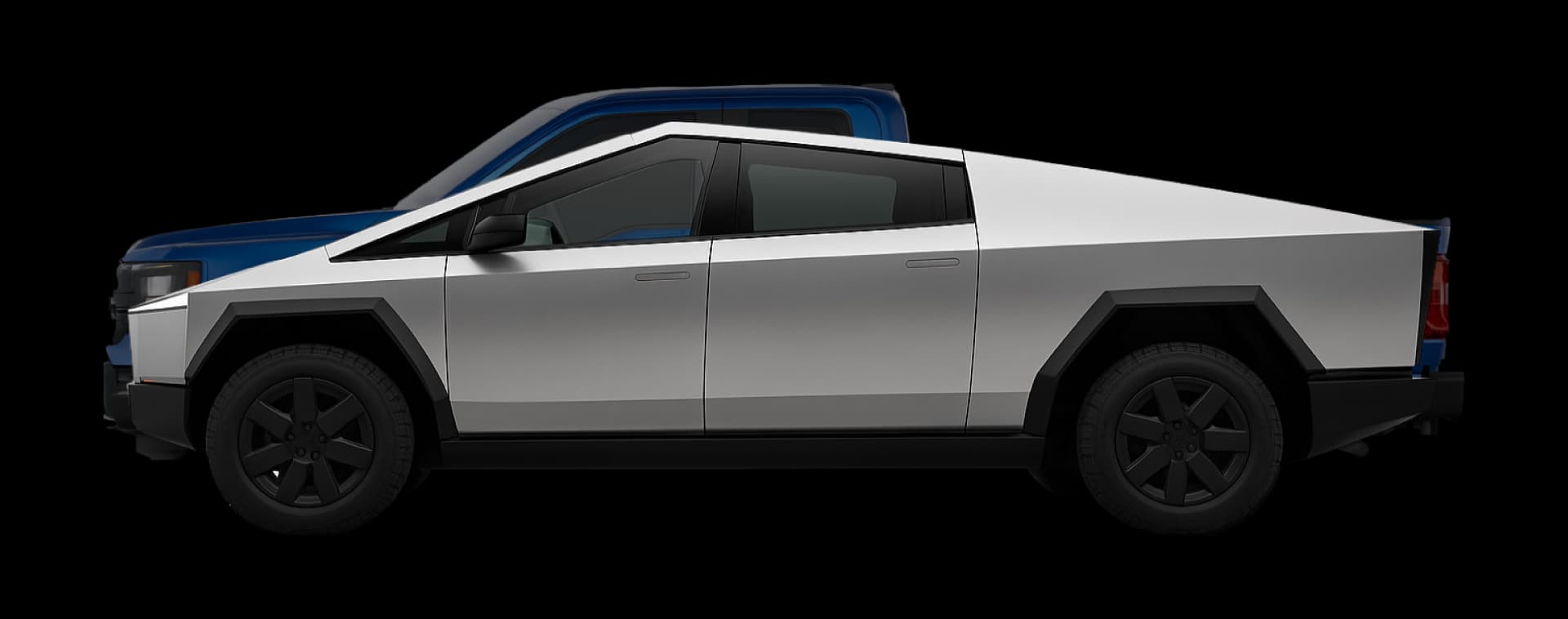 Ford F-150 vs Tesla Cybertruck dimensions comparison chart