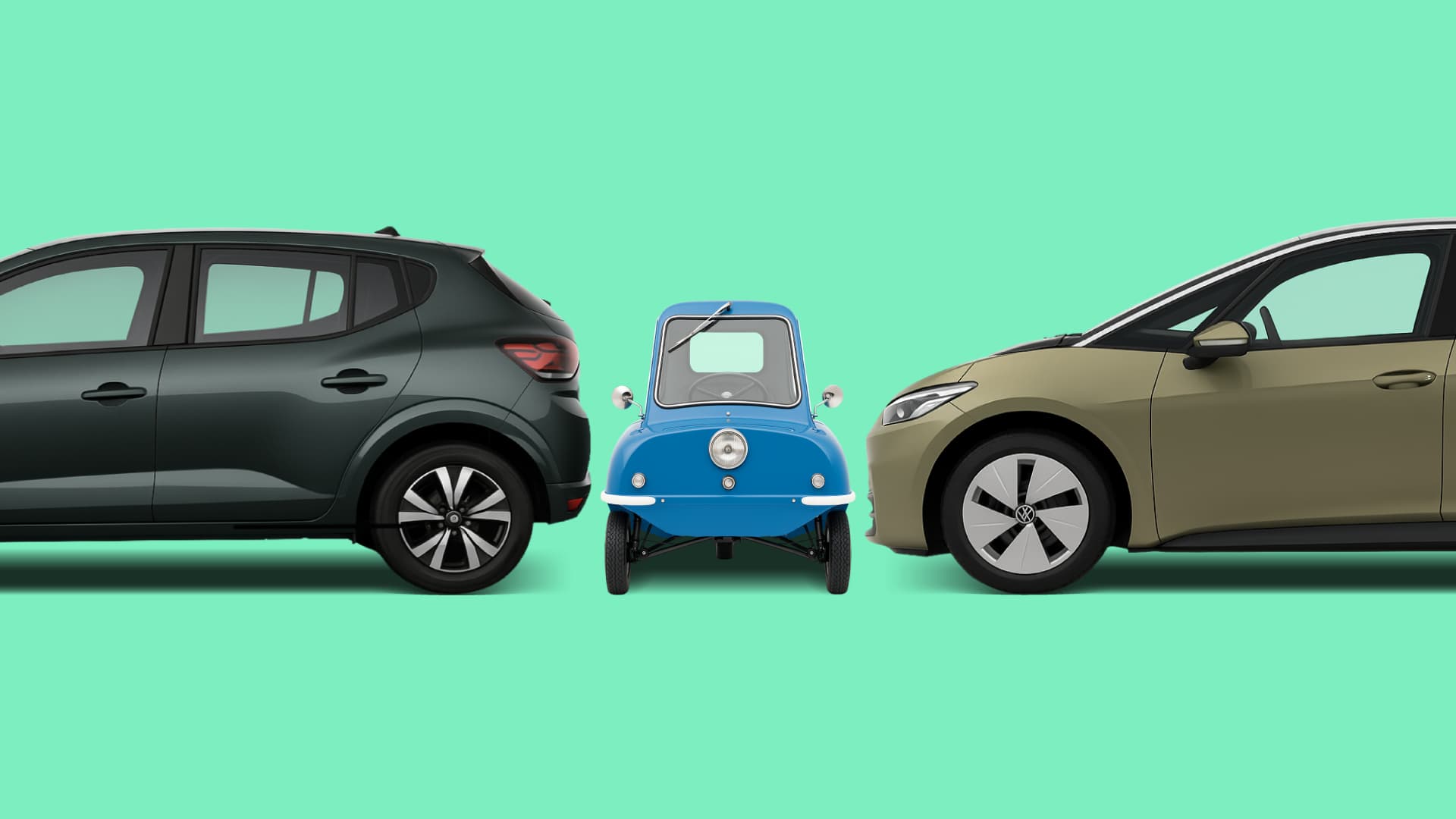 Smallest Car in the World? Peel P50 vs Today’s City Cars (Sandero, Golf & More)