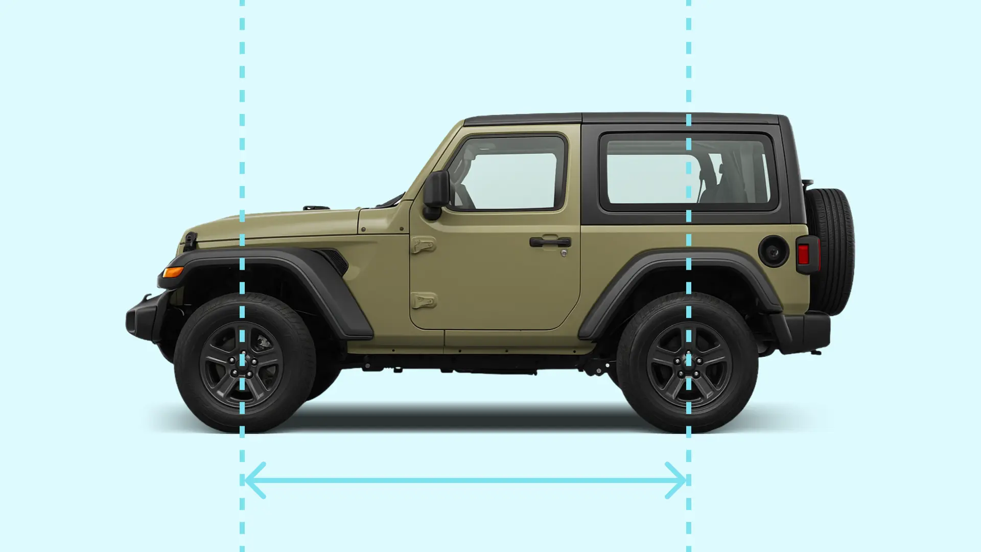 Jeep Wrangler 2017 wheelbase context image