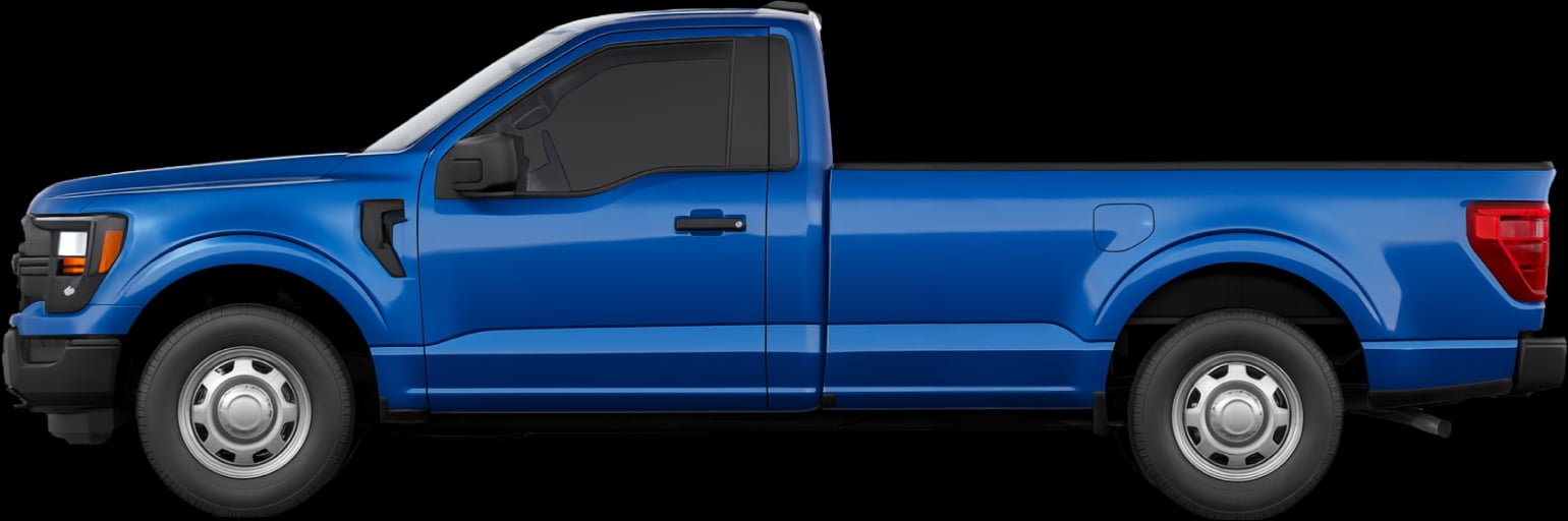 Side view of the 2024 Ford F‑150 Regular Cab 8ft bed 4x2