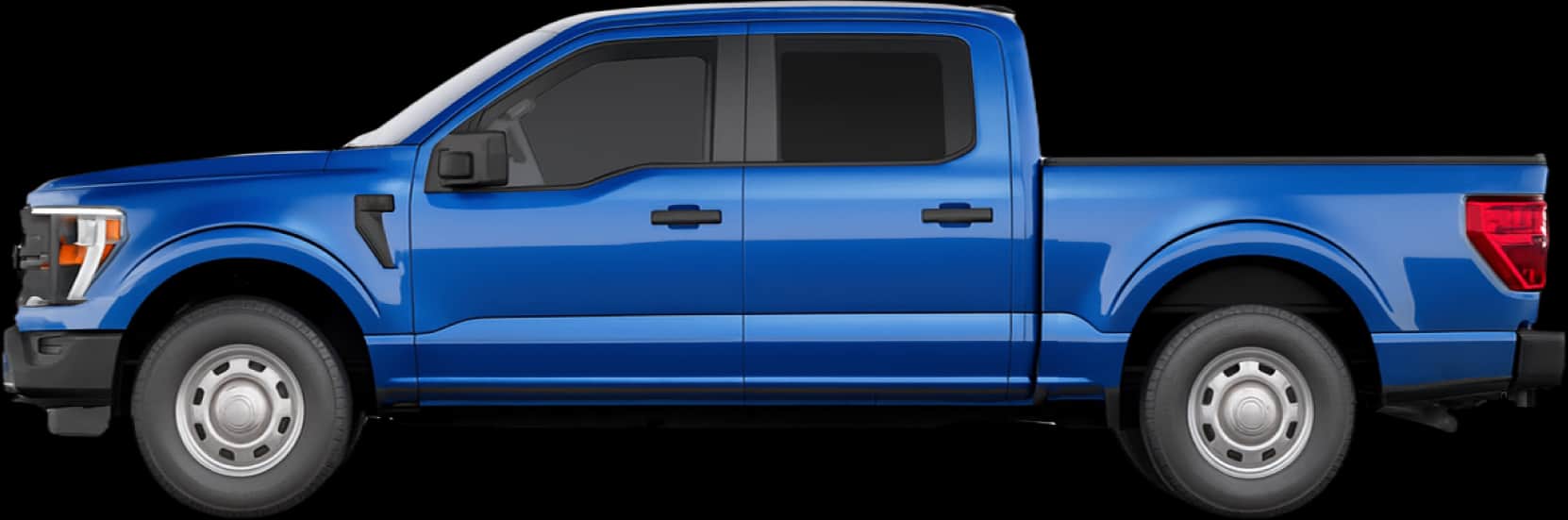 Side view of the 2024 Ford F‑150 SuperCrew 5.5ft bed 4x4