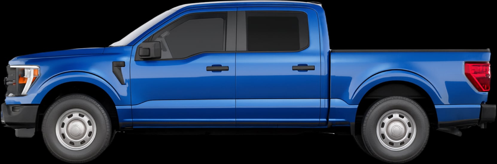 Side view of the 2024 Ford F‑150 SuperCrew 5.5ft bed 4x4