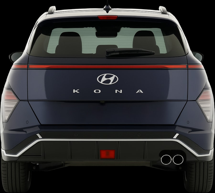 Rear view of the 2023 Hyundai Kona