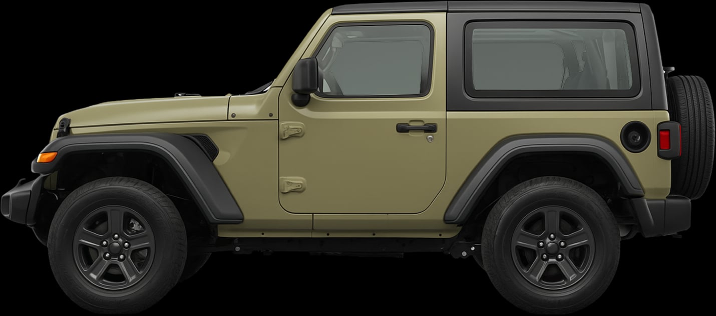 Side view of the 2018 Jeep Wrangler