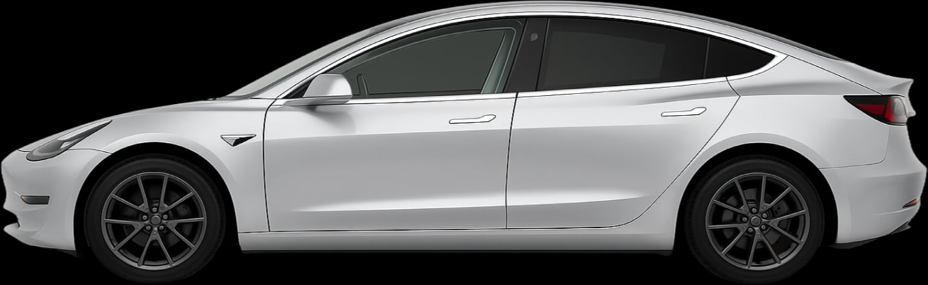 Side view of the 2017 Tesla Model 3