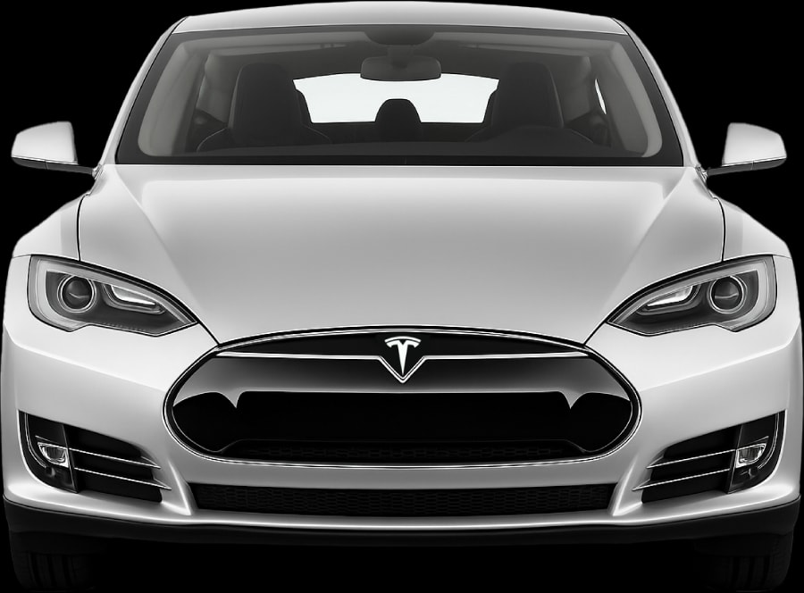 Front view of the 2013 Tesla Model S