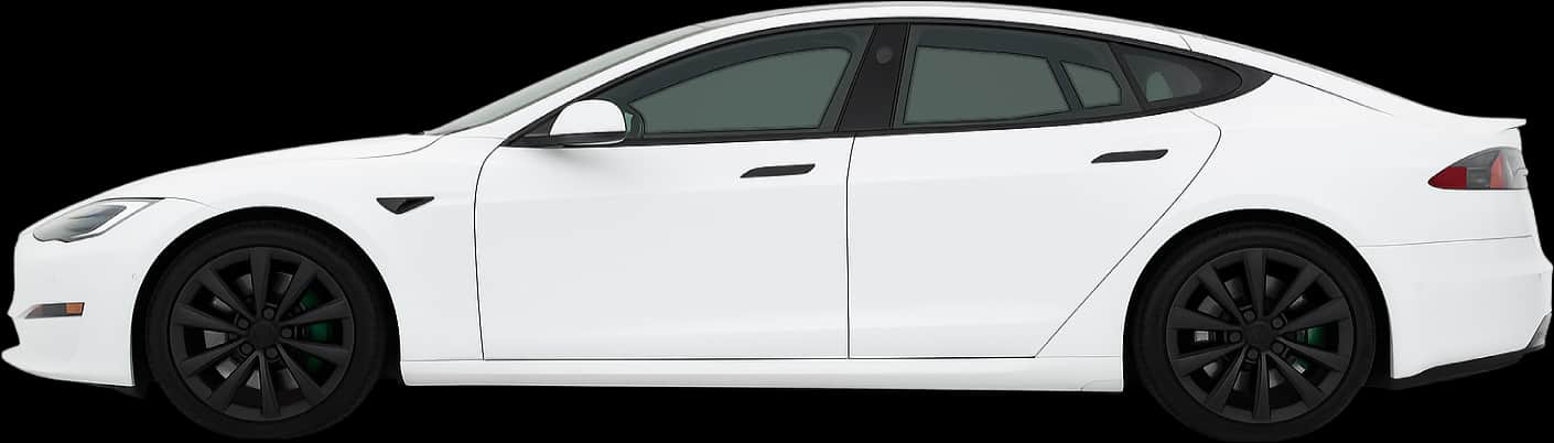 Side view of the 2021 Tesla Model S
