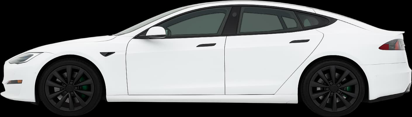 Side view of the 2021 Tesla Model S