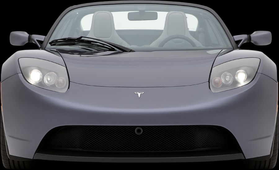 Front view of the 2008 Tesla Roadster