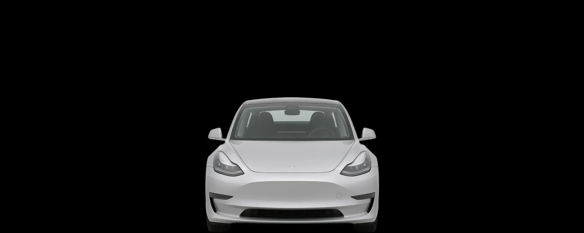 Front view of the 2017 Tesla Model 3