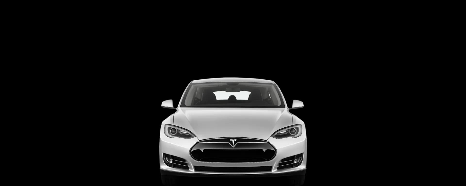 Front view of the 2012 Tesla Model S
