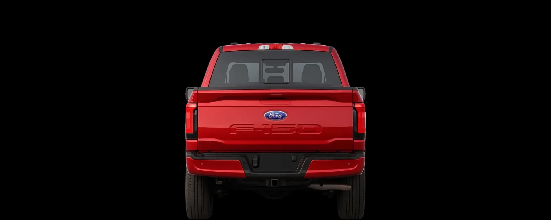 Rear view of the 2022 Ford F-150 Lightning