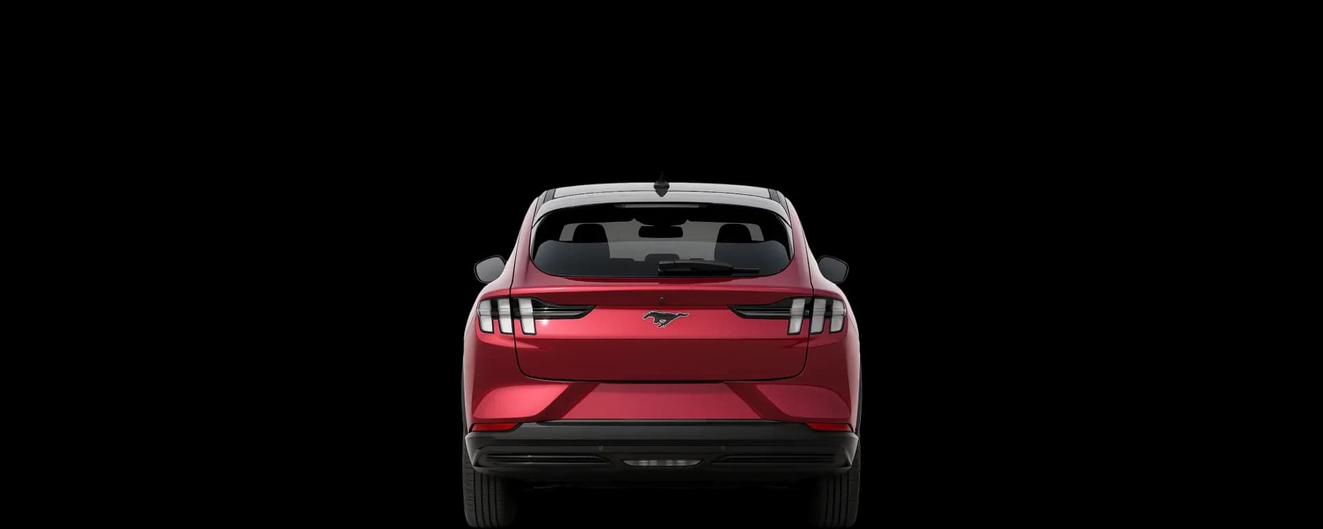 Rear view of the 2021 Ford Mustang Mach‑E