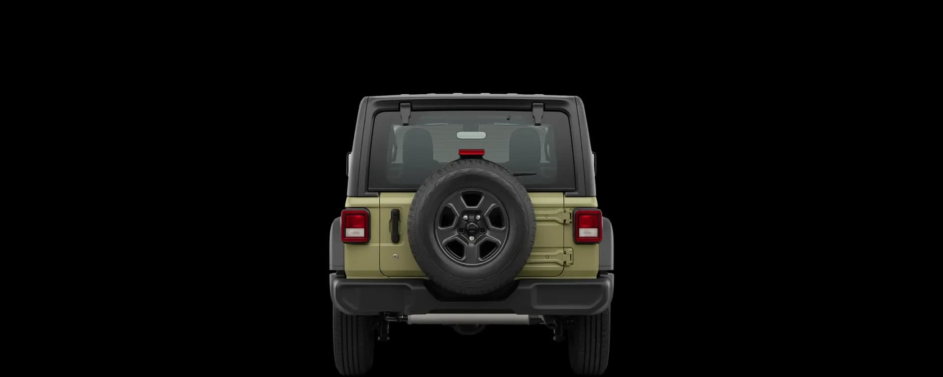 Rear view of the 2017 Jeep Wrangler