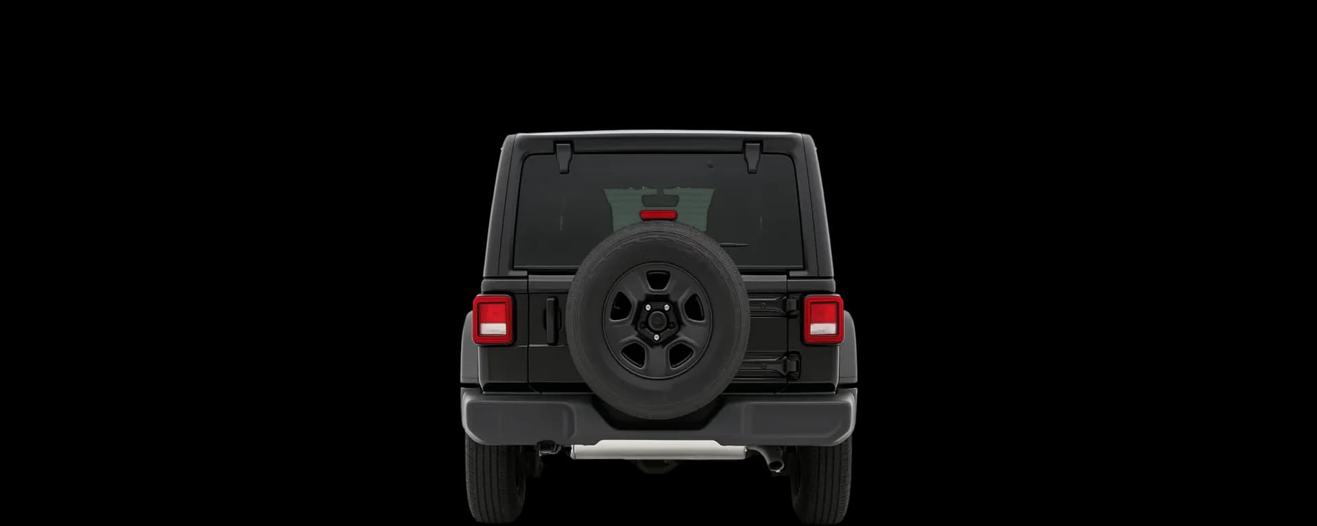 Rear view of the 2017 Jeep Wrangler Unlimited