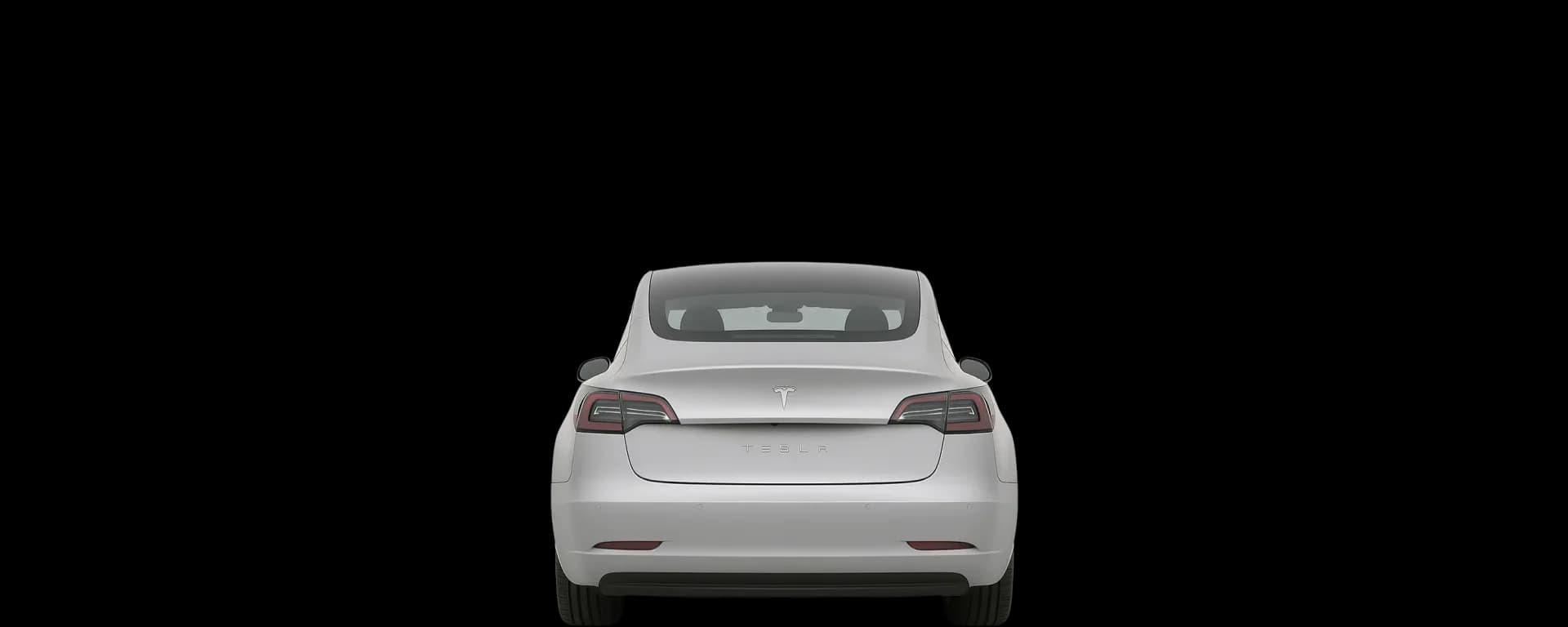 Rear view of the 2017 Tesla Model 3