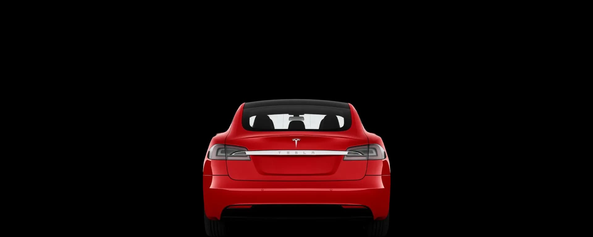 Rear view of the 2016 Tesla Model S