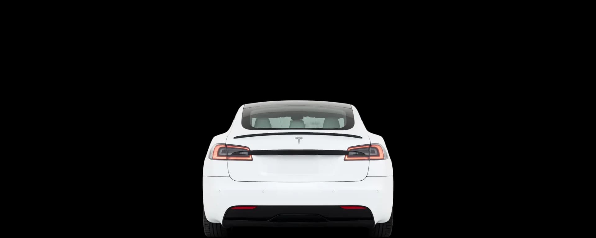 Rear view of the 2021 Tesla Model S