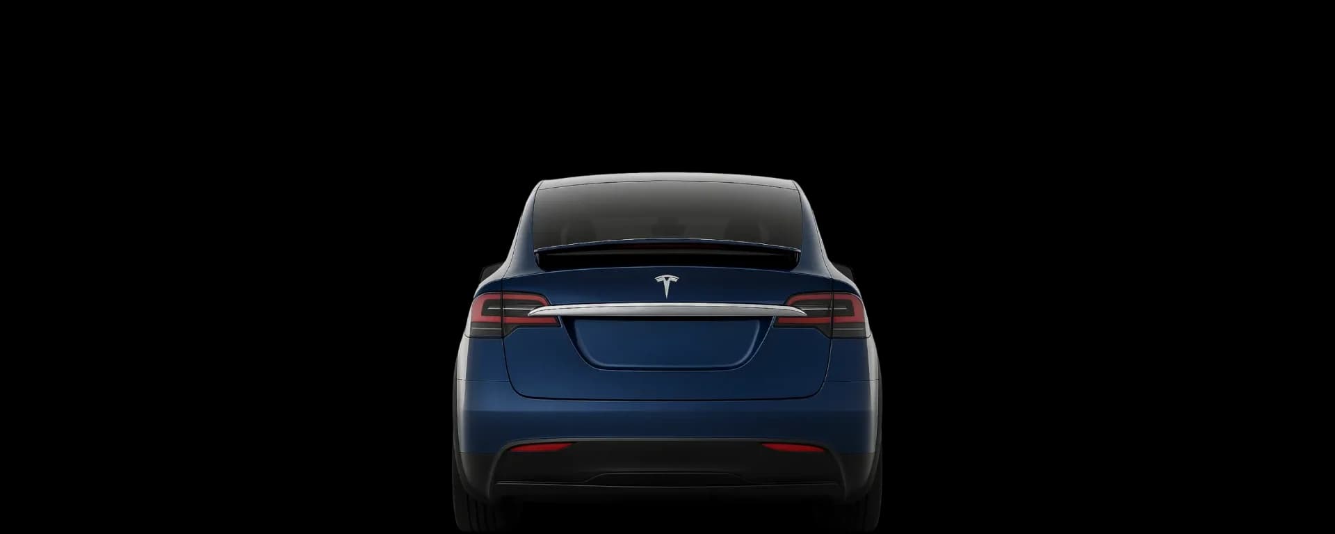 Rear view of the 2021 Tesla Model X