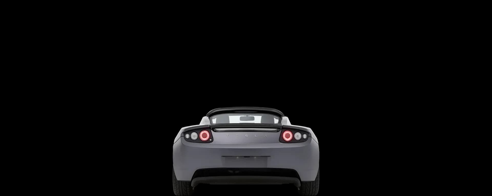 Rear view of the 2008 Tesla Roadster