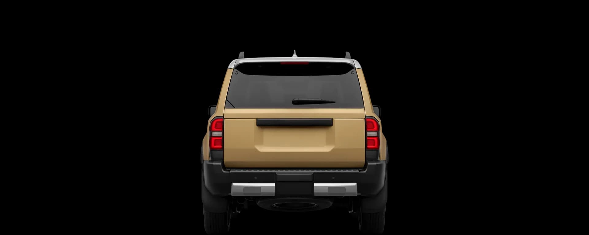 Rear view of the 2021 Toyota Land Cruiser
