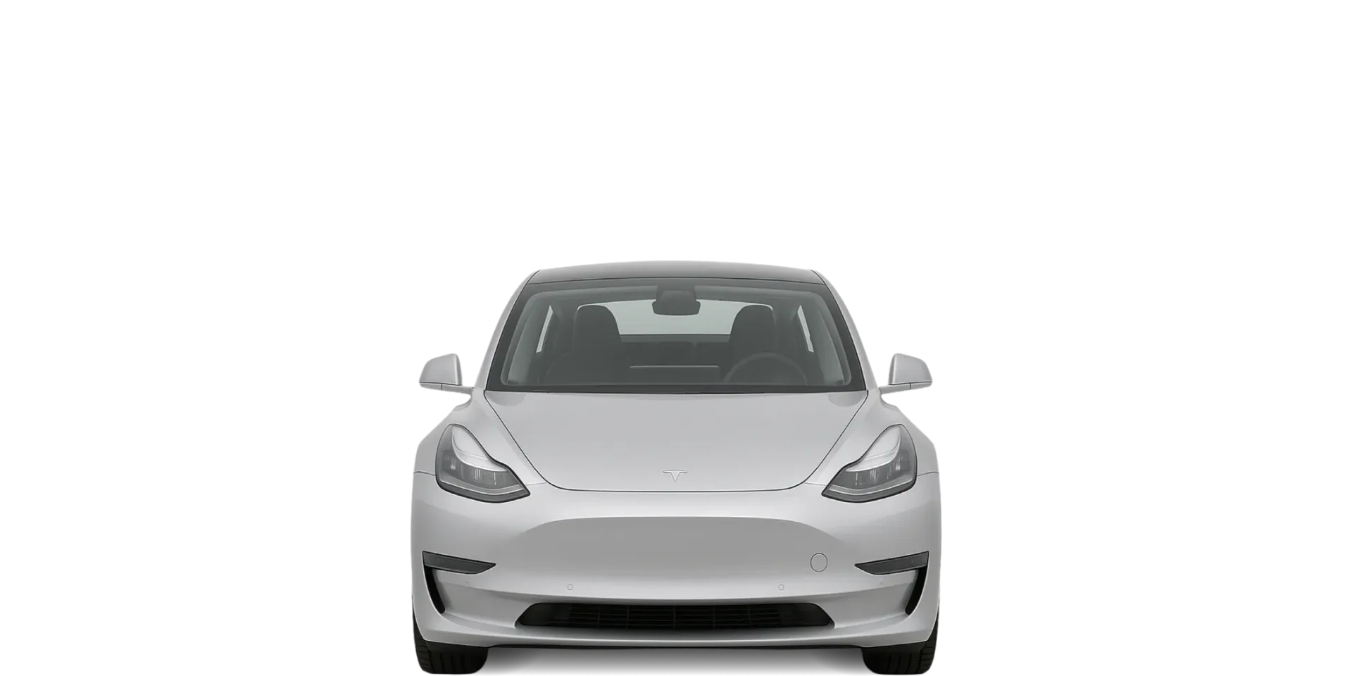 Front view of the 2017 Tesla Model 3