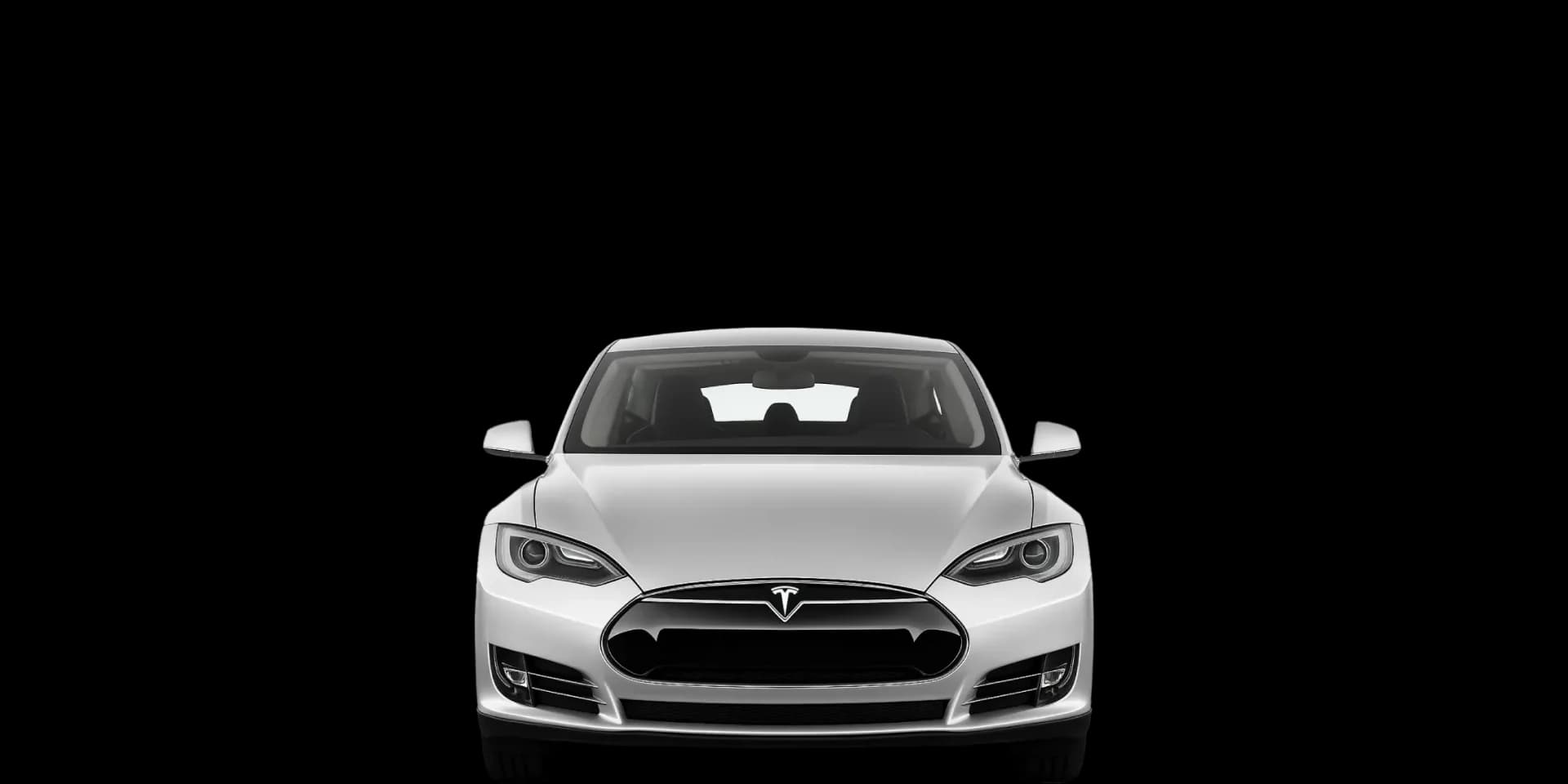Front view of the 2012 Tesla Model S