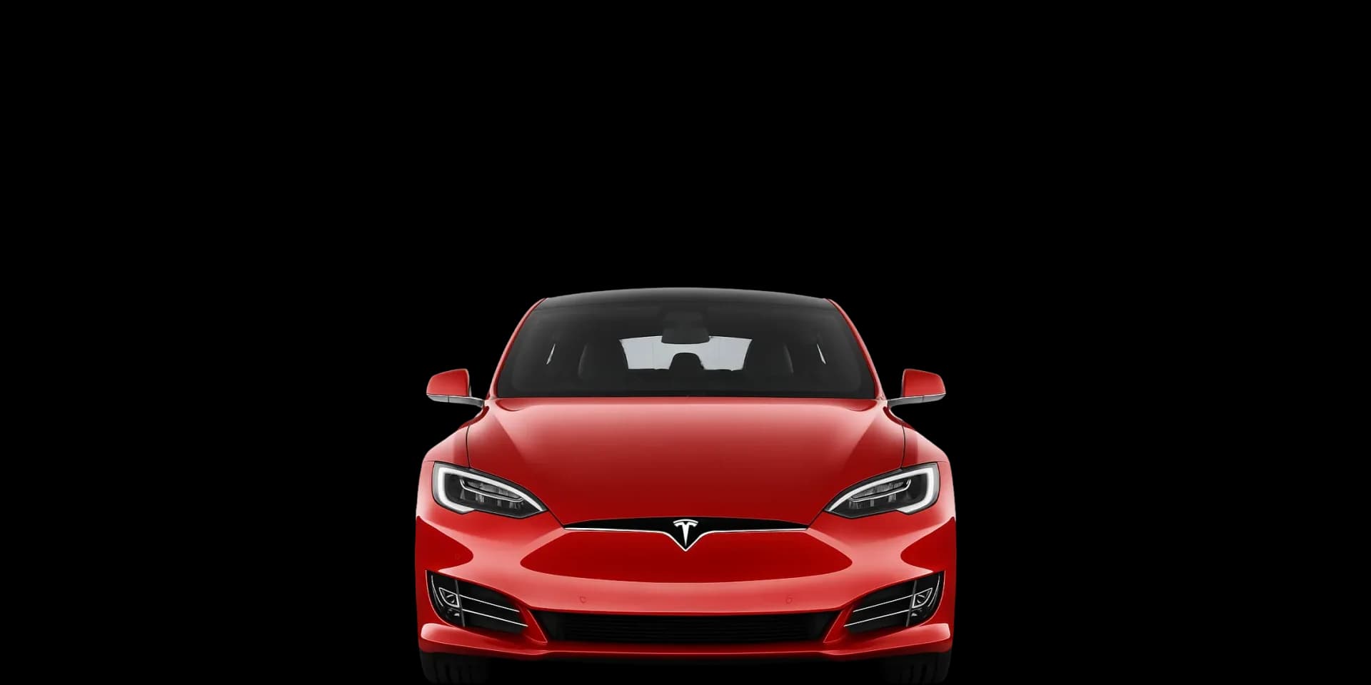 Front view of the 2016 Tesla Model S