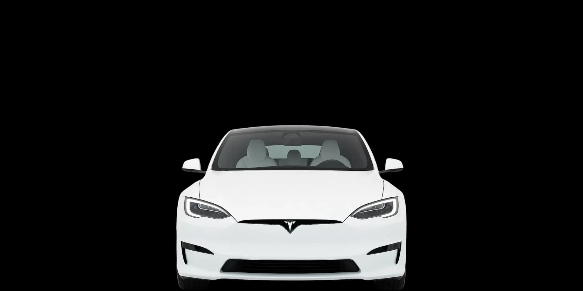 Front view of the 2021 Tesla Model S